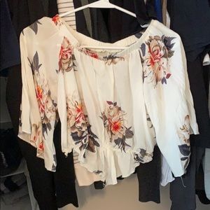 Off shoulder crop top